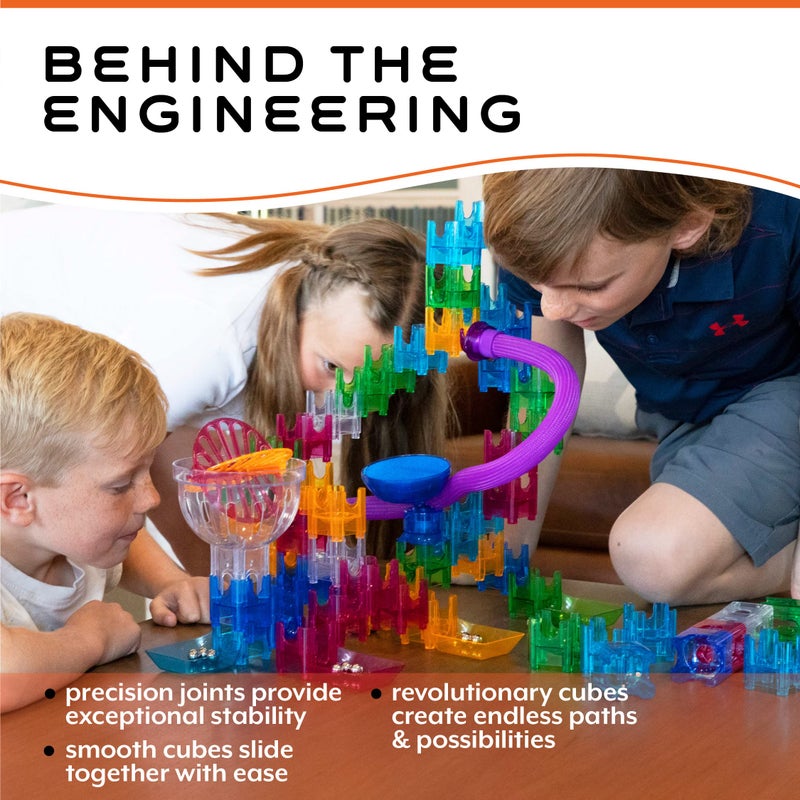 MindWare Q-BA-Maze Action Stunt Set The Next Generation Marble Maze Kids Toys - STEM Marble Run - Recommended for Ages 6+ - Educational Gift for Boys and Girls - Image 4